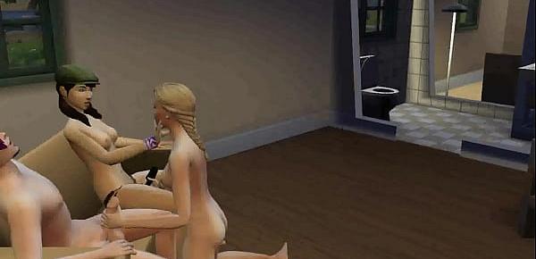  The Sims 4 adulto um Homem para duas mulheres gostosas